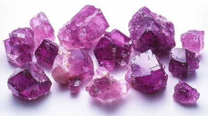 Fototapeta premium Glimmering purple crystals displayed with natural beauty and intricacy