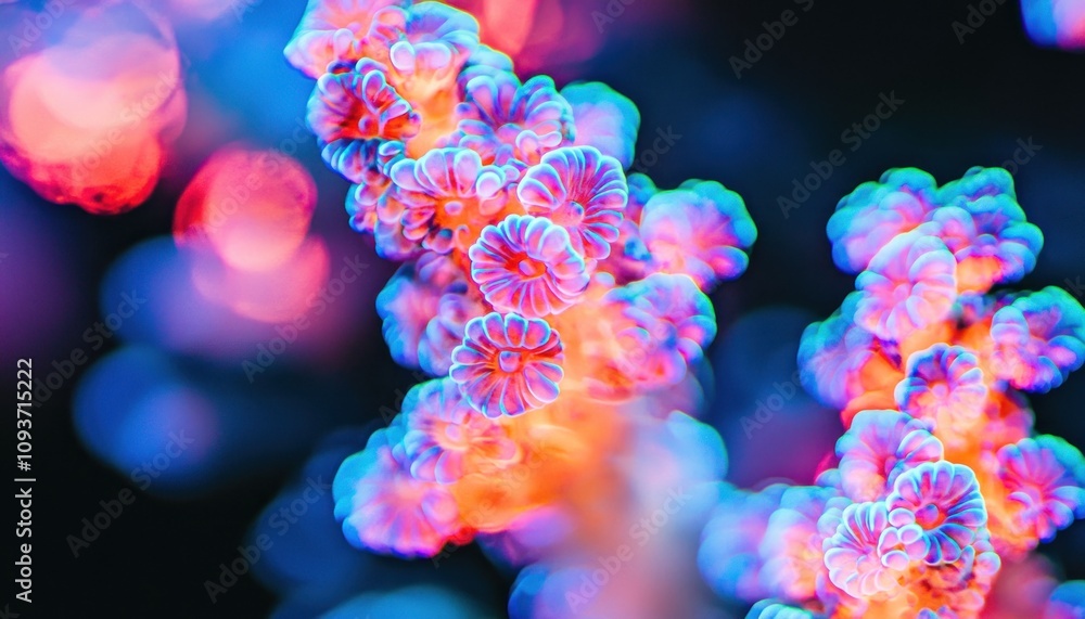 Aufkleber abstract colorful floral pattern with a blurred background