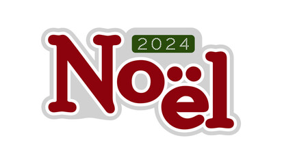 Sticker titre noël noel 2024