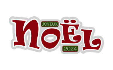 Sticker Titre Joyeux Noël noel 2024