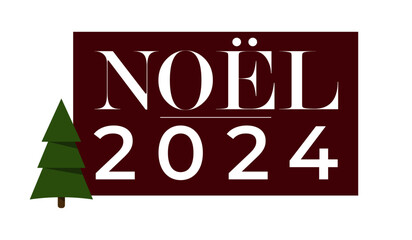 titre fond rouge noël noel 2024 avec sapin