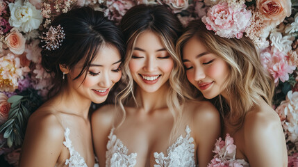 Obraz premium Luxurious Wedding Fashion in a Romantic Atmosphere