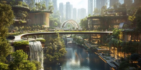 Architects, engineers, and designers collaborated on a new city building project.  Their creative designs show how the infrastructure will look.