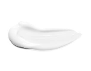 Smear of cosmetic cream on white background