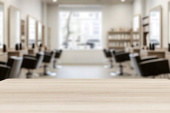 Blurred Background of a Hair Salon &ndash; A Stylish and Modern Space for Beauty and Grooming