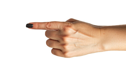 Female hand isolated on a white background.