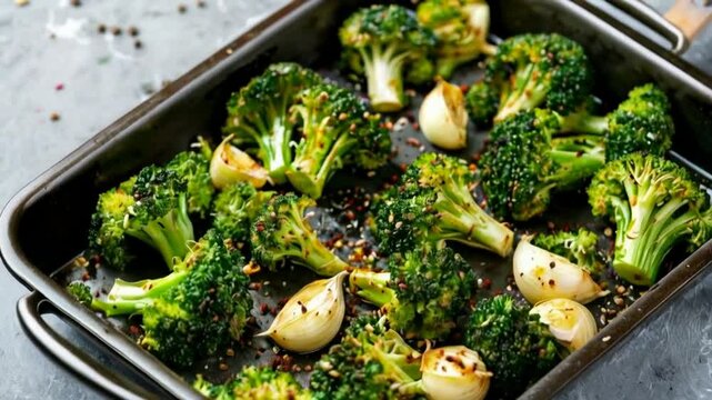 Roasted broccoli is a healthy, flavorful side dish featuring crisp, caramelized edges, seasoned with olive oil, salt, and optional spices. 