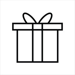 gift box vector icon line sign