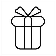 gift box vector icon line sign
