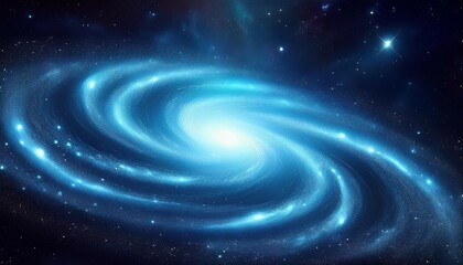 blue galaxy in space background