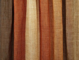 Textured Fabric Curtain Panels, Brown Tones, Home Decor