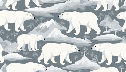 polar bear in the snow