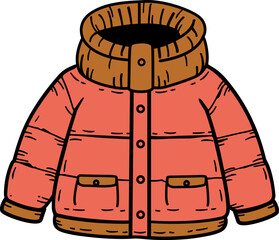 Hand Drawn Winter Jacket