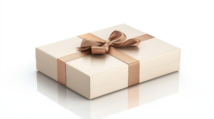 A rectangular gift box with a matte finish and detailed shadows, centered on a white background