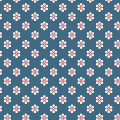 Fototapeta premium floral seamless pattern with green background of flowers