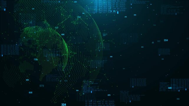 Abstract news concept blue cyberspace lines connecting data. global network connection international data transfer worldwide business information exchange Cyber Technology Innovation Deep learning 3D