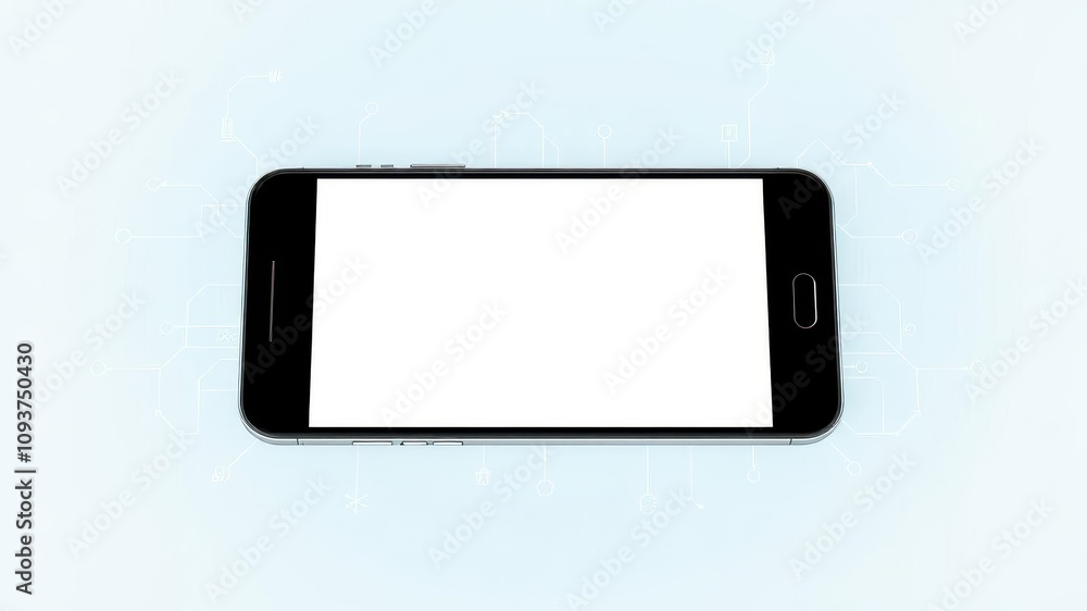 Aufkleber smart phone mockup design featuring a sleek device with editable background for customizable brandin