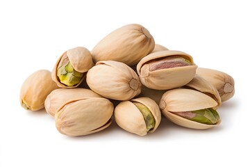 Stack of Shelled Pistachios in Light Green and Beige – Healthy Snack, Nutty Delight, and Natural Food