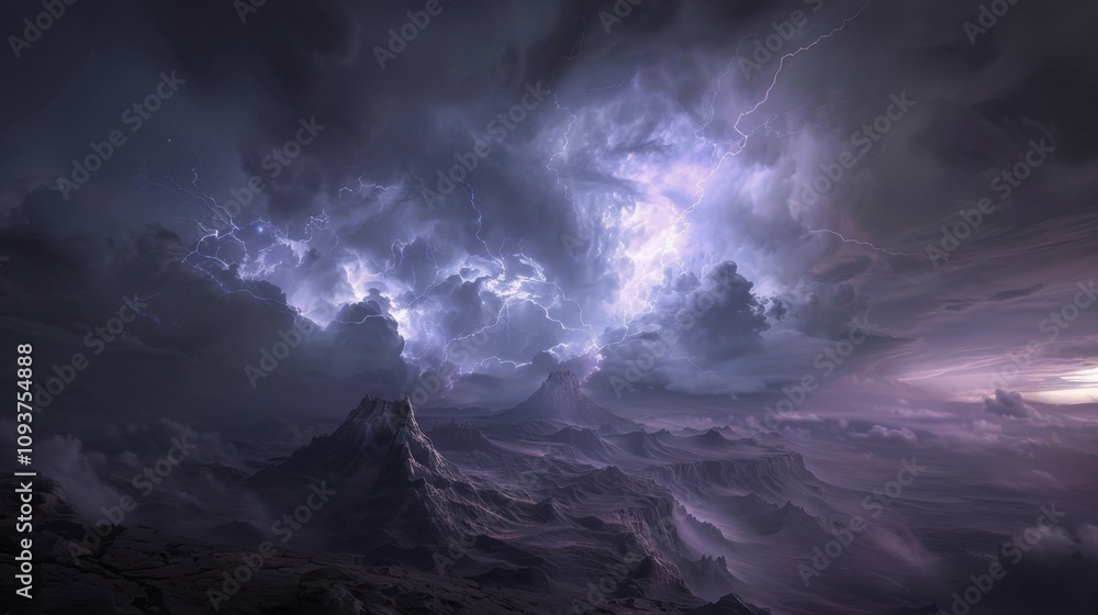 Poster as the storm approached the skies turned a hypnotic shade of dark grey with flashes of lightning add