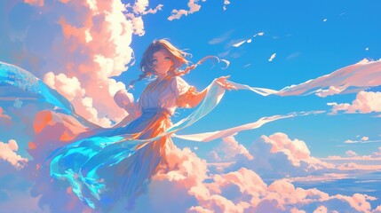 The clouds danced in a hypnotic rhythm shifting and transforming like waves in the sky.