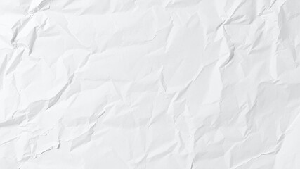 Obraz premium Close up of a crumpled white paper poster with wrinkles in the center, texture, wrinkled, paper