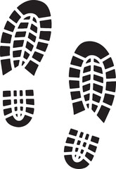 Illustration of a mountain hiking boot footprint icon