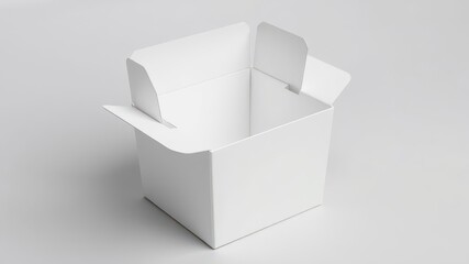 White clear folding carton box with diecut for product packaging or display, diecut, merchandise, design