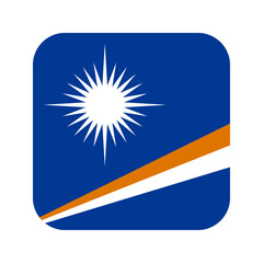 Obraz premium Marshall Islands flag rounded square icon