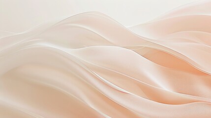 Soft pastel waves on a neutral backdrop, Clean white space framing the text