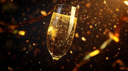 Champagne glass sparkling celebration party