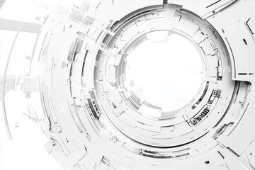 White futuristic background with sleek and modern aesthetics.