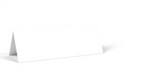 Tent card die cut mock up template with realistic shadow for branding or presentation, graphic, blank, mockup