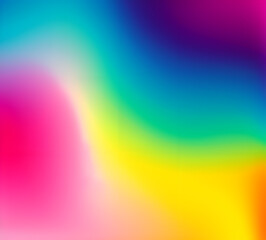 Obraz premium Wave of mixed beautiful gradient colors. smooth transitions. composition and leaking light exposure. Rainbow background. Modern design template. High quality 8k. generative ai
