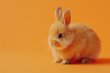 Obraz premium Adorable bunny with bright eyes in nature symbolizing Easter