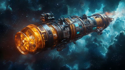 Apparatus for deep space exploration, tech novelty, astronomical discovery. Space Wanderer Voyage. Illustration