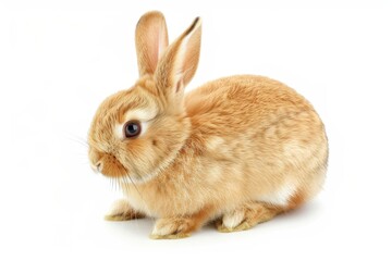 Cute bunny on white background