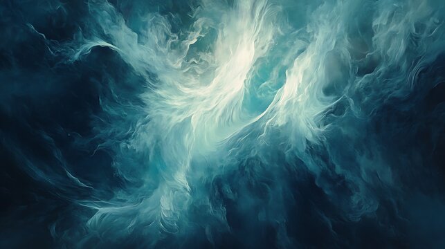 A calm wave gently rolling in the deep ocean.