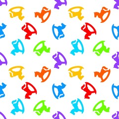 Christmas animals seamless horse pattern for wrapping paper and fabrics