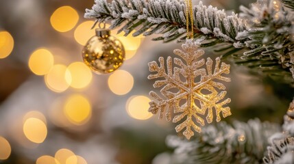 Obraz premium Christmas tree decorations ornaments festive