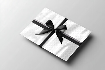A minimalist gift voucher design with clean typography, monochrome colors, and a geometric pattern, offering a modern and versatile look for any occasion.
