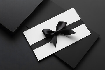 A minimalist gift voucher design with clean typography, monochrome colors, and a geometric pattern, offering a modern and versatile look for any occasion.
