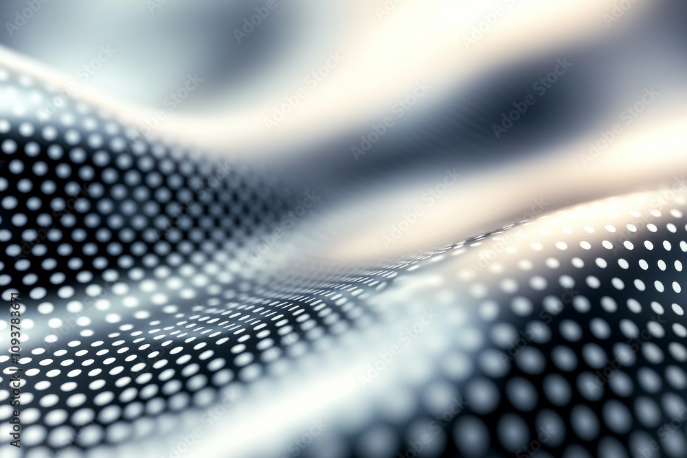 Aufkleber abstract wave of blurred dots in motion with light and shadow play