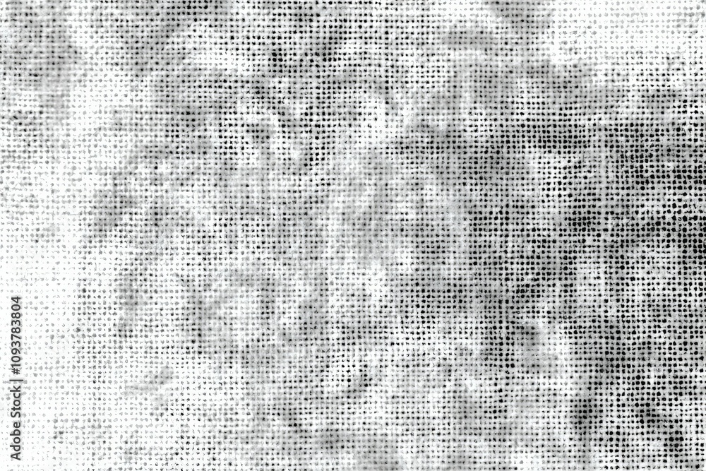Aufkleber monochrome abstract grunge texture with canvas pattern background