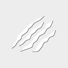 Claw scratch icon vector. Wild animal footprint. Scratch logo. Claw mark vector. Scratch icon concept vector. Vector illustration.