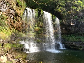 beautiful waterfall in the forest