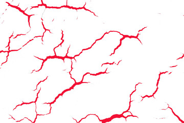 cracks isolated on white background