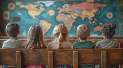 International day for peace education classroom children learning global awareness inspirational environment unity concept