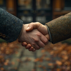 handshake between two people