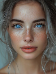 close up portrait of a woman