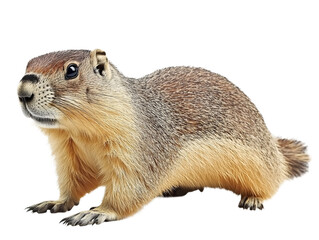 Fototapeta premium marmot isolated on white, transparent background pgn cutout
